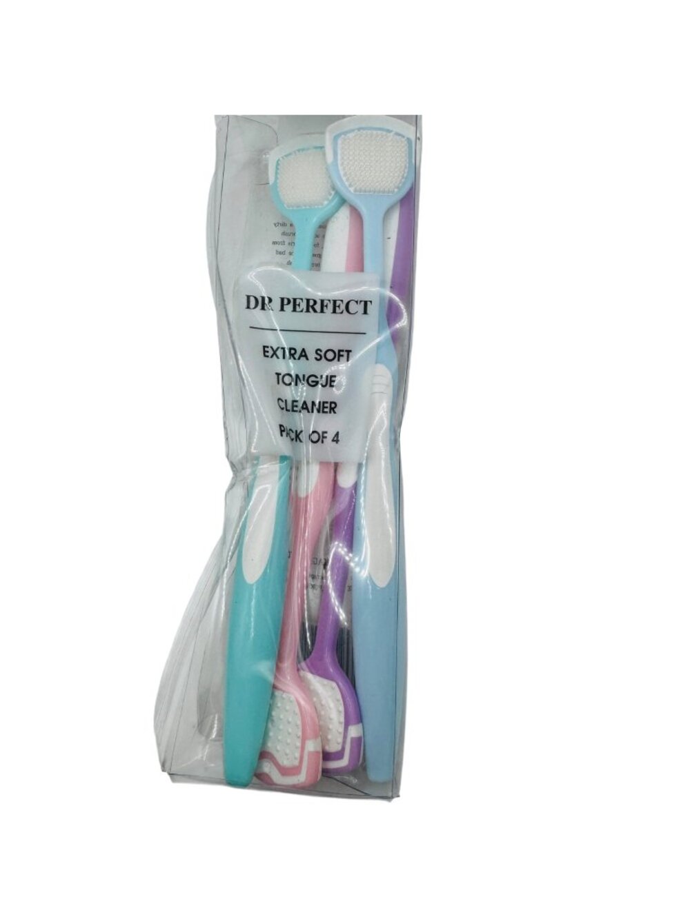 Extra Soft Tongue Cleaner Pack Of 4 Multicolor Oral Care Tool (dmg Bx)